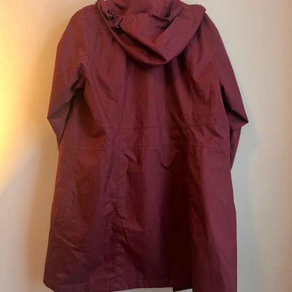Eddie Bauer Girl on the Go Raincoat Size XL Cranberry - Picture 4 of 4
